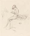 The little nude, reading by Whistler